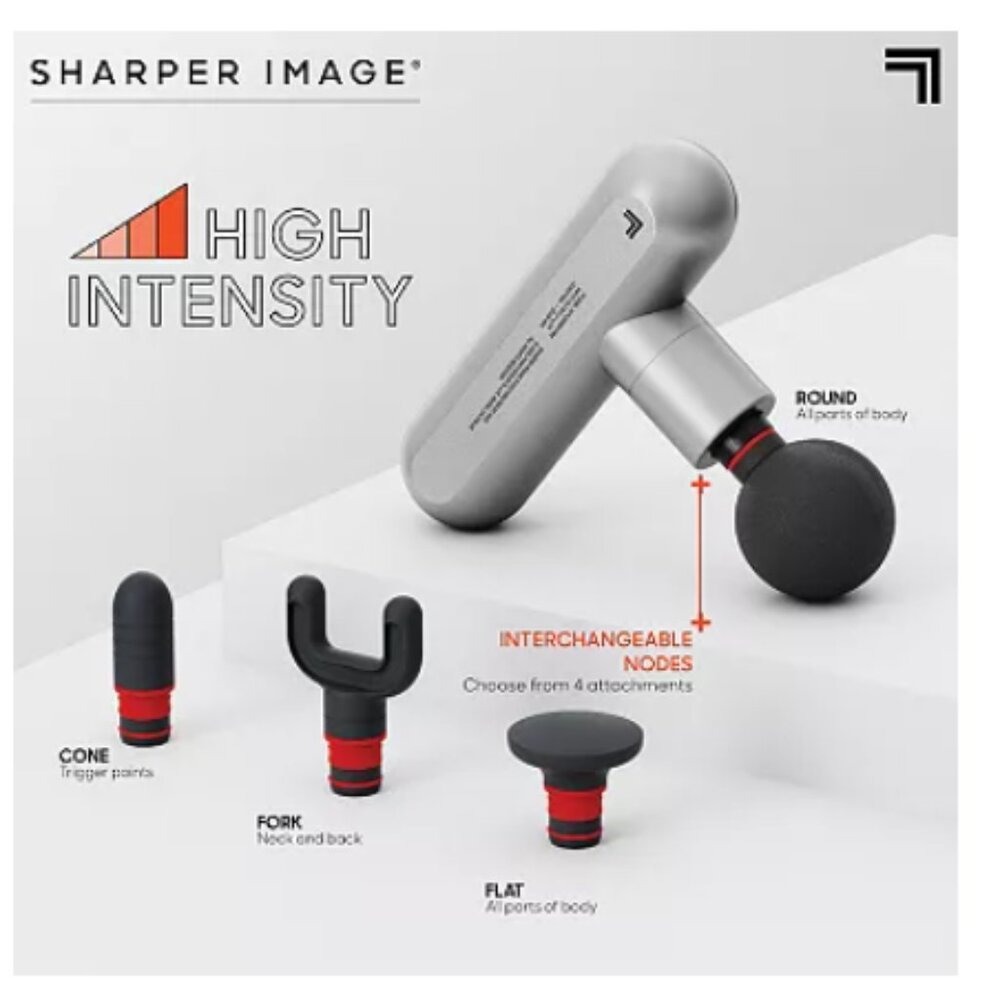 Sharper Image Powerboost Move Portable Percussion Massager Gray - Picture 4 of 11
